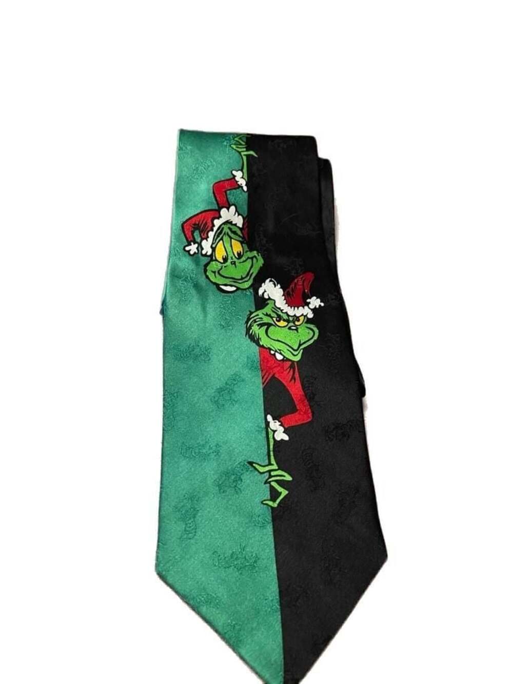 Vintage 1994 Dr. Seuss The Grinch How the Grinch Stole Christmas Silk Necktie
